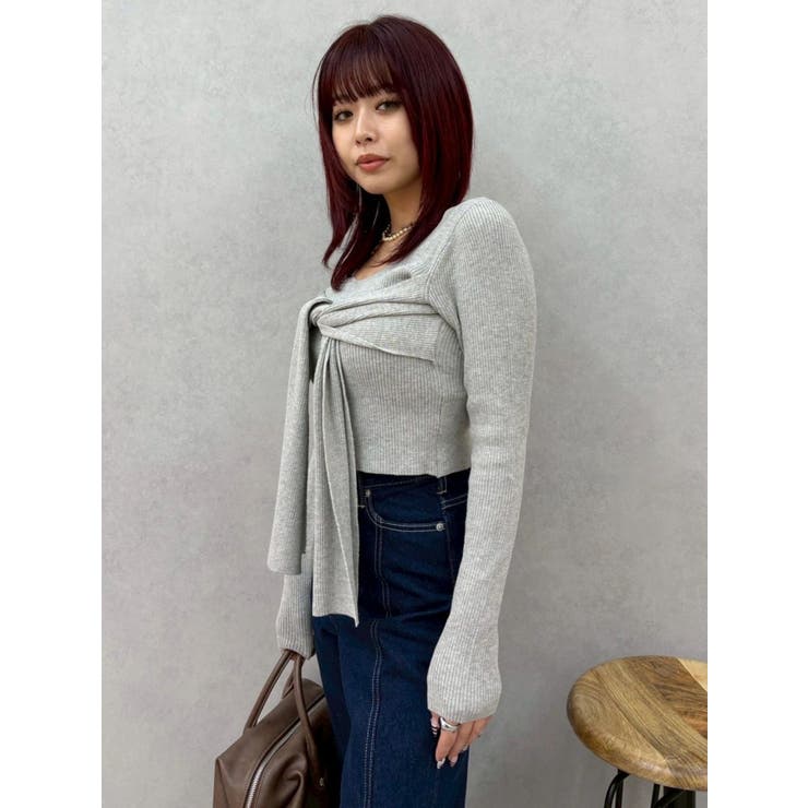 リボンデザインニットトップス | EVRIS | 詳細画像17 