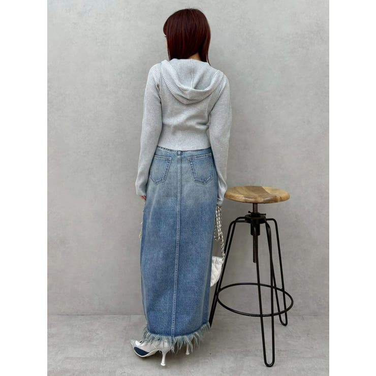 ワンポイントジップアップニットフーディー | EVRIS | 詳細画像12 