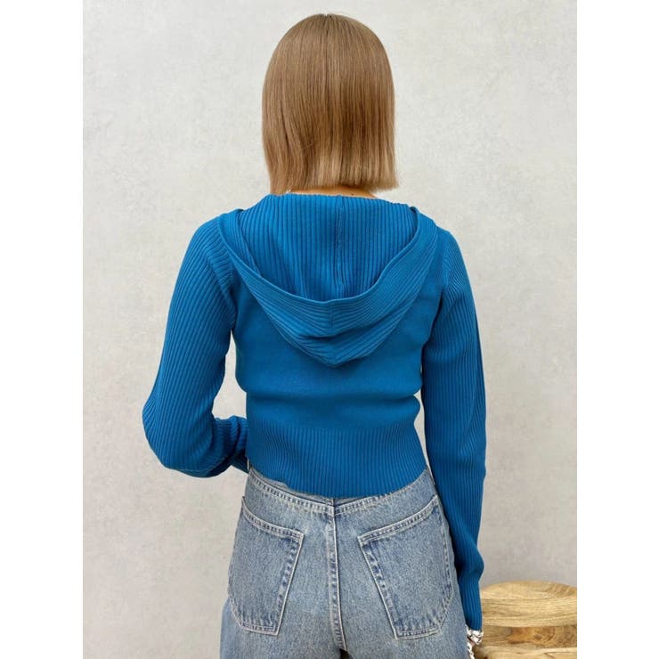 ワンポイントジップアップニットフーディー | EVRIS | 詳細画像19 