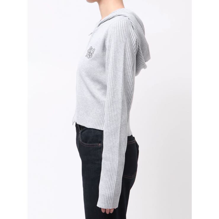 ワンポイントジップアップニットフーディー | EVRIS | 詳細画像24 