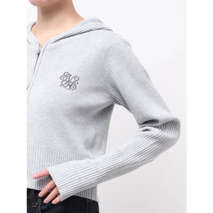 ワンポイントジップアップニットフーディー | EVRIS | 詳細画像27 