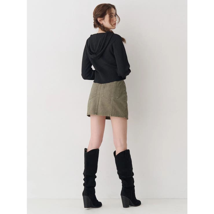 ワンポイントジップアップニットフーディー | EVRIS | 詳細画像5 