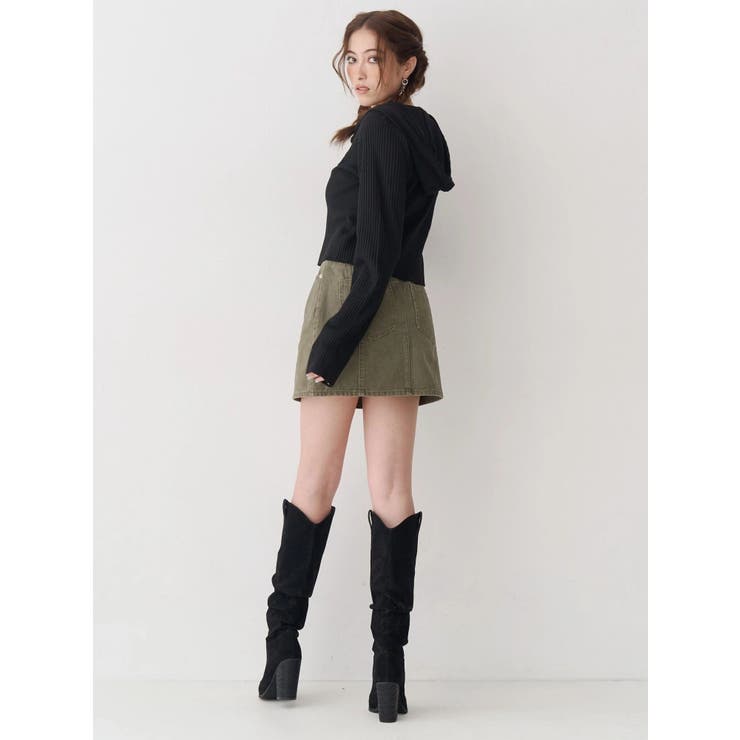 ワンポイントジップアップニットフーディー | EVRIS | 詳細画像6 