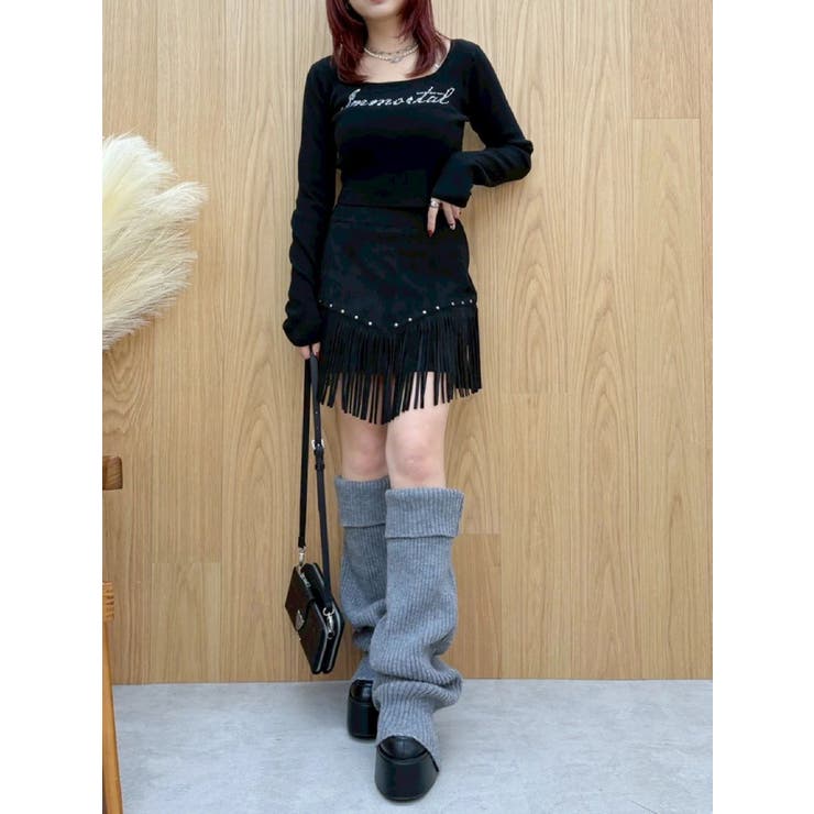 ラインストーンロゴニットトップス | EVRIS | 詳細画像11 