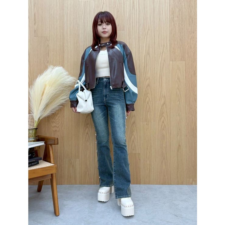 ラインストーンロゴニットトップス | EVRIS | 詳細画像18 