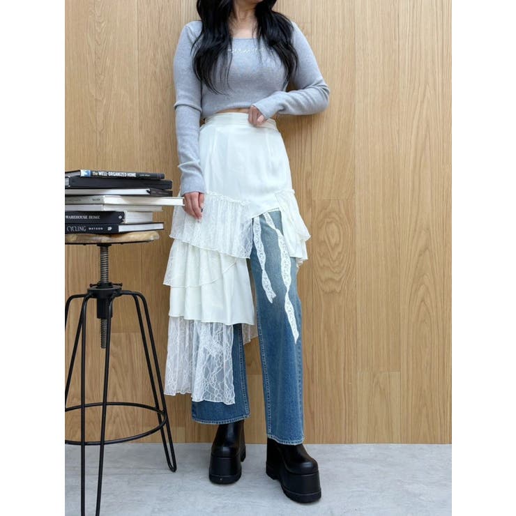 ラインストーンロゴニットトップス | EVRIS | 詳細画像21 