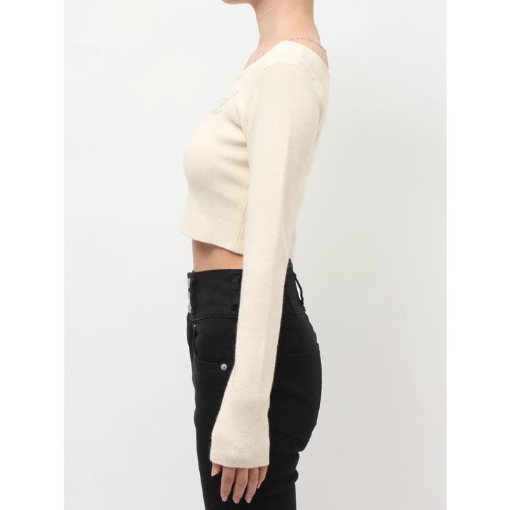 ラインストーンロゴニットトップス | EVRIS | 詳細画像29 