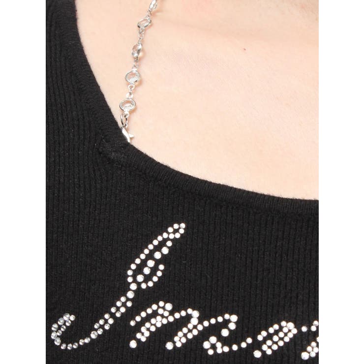 ラインストーンロゴニットトップス | EVRIS | 詳細画像36 