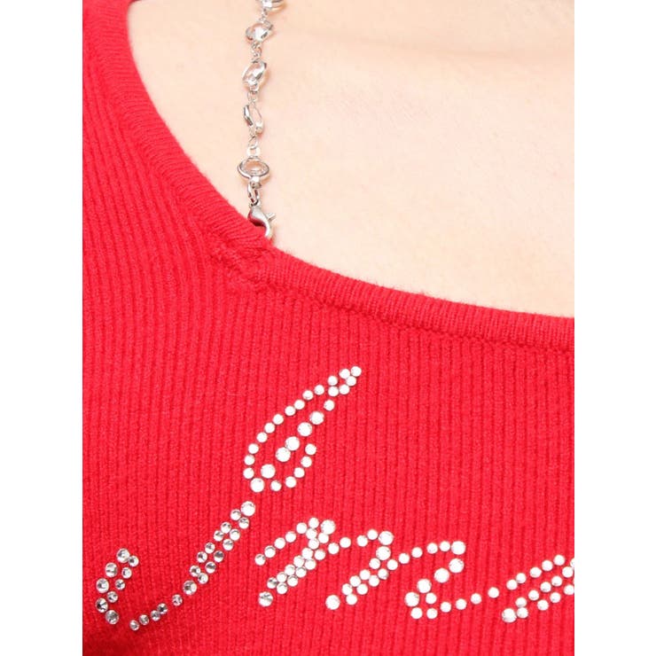 ラインストーンロゴニットトップス | EVRIS | 詳細画像37 