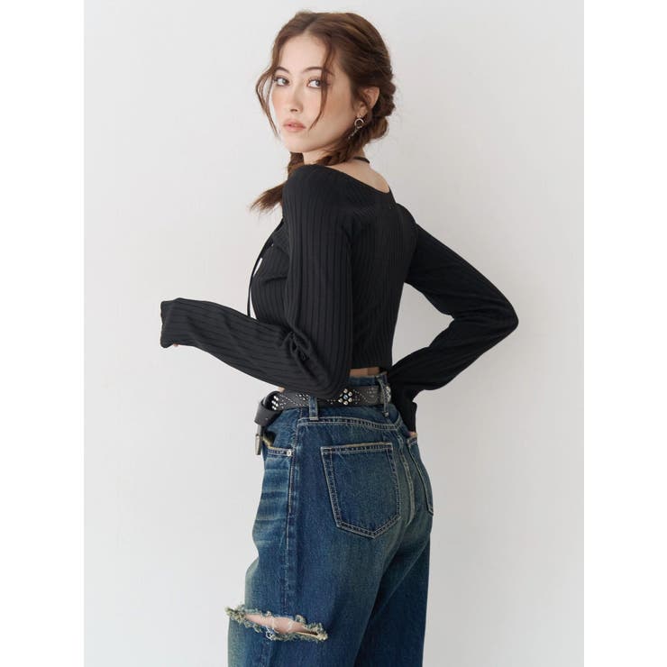 ストラップデザインリブニットトップス | EVRIS | 詳細画像12 