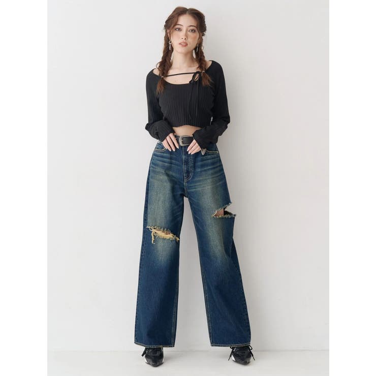 ストラップデザインリブニットトップス | EVRIS | 詳細画像16 