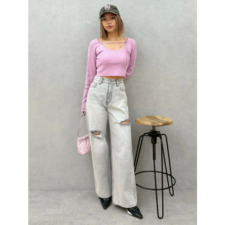 ストラップデザインリブニットトップス | EVRIS | 詳細画像24 