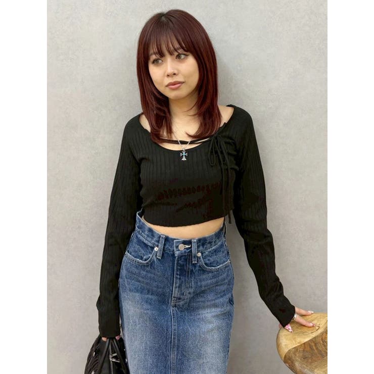 ストラップデザインリブニットトップス | EVRIS | 詳細画像26 