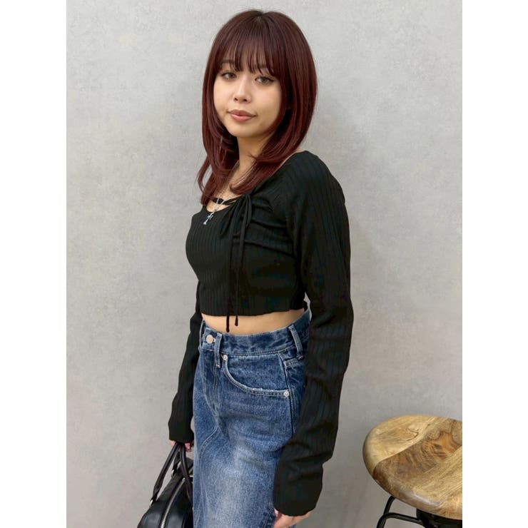 ストラップデザインリブニットトップス | EVRIS | 詳細画像27 