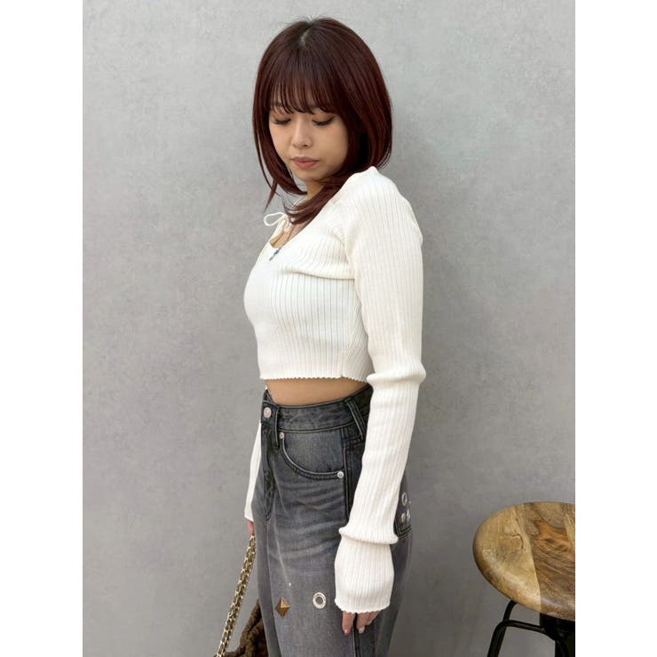 ストラップデザインリブニットトップス | EVRIS | 詳細画像34 