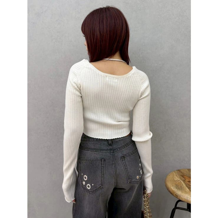 ストラップデザインリブニットトップス | EVRIS | 詳細画像35 