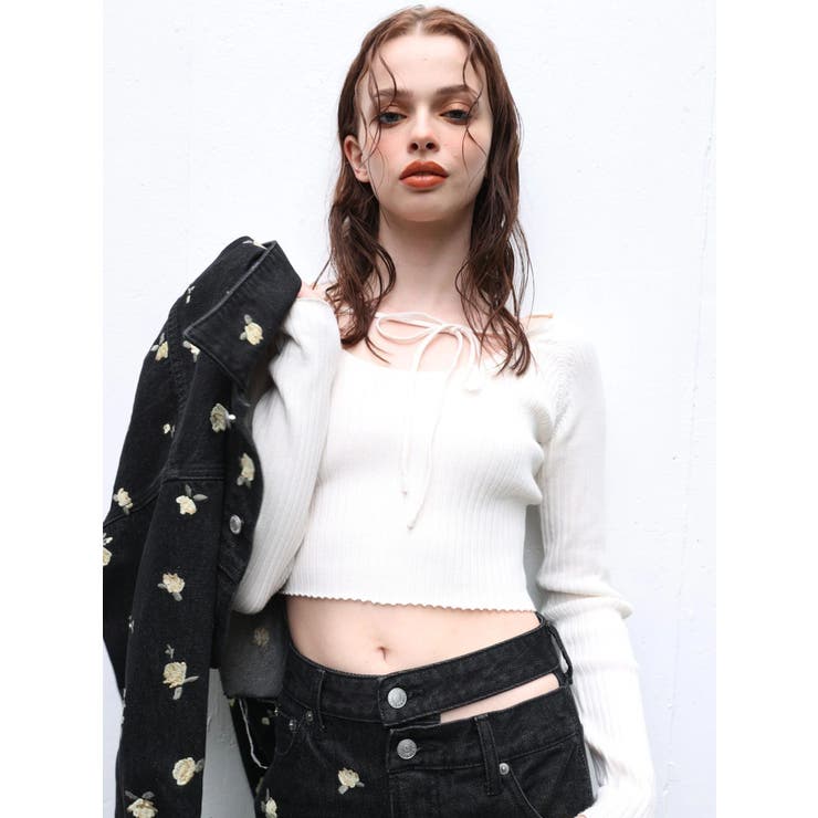 ストラップデザインリブニットトップス | EVRIS | 詳細画像39 