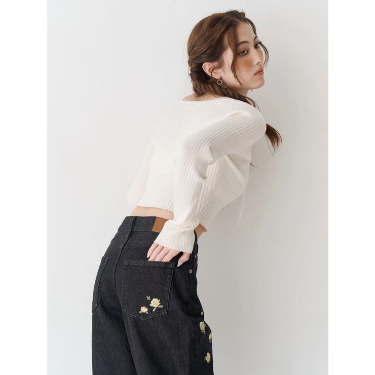 ストラップデザインリブニットトップス | EVRIS | 詳細画像4 