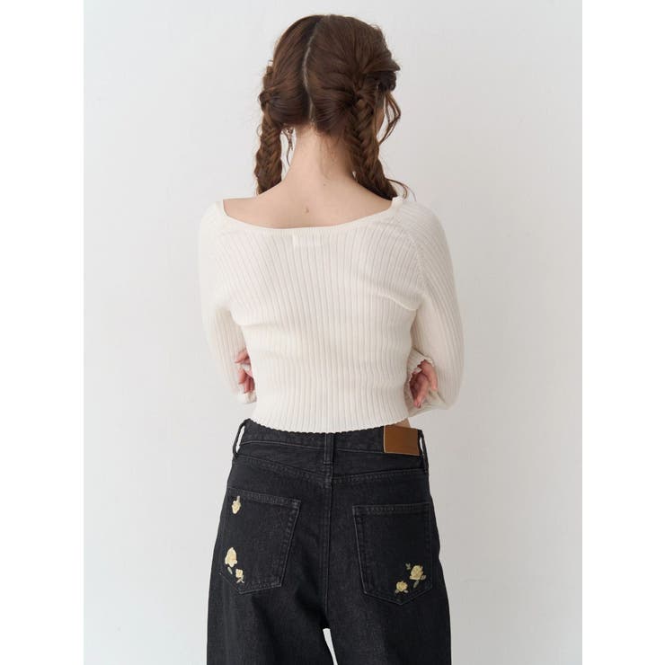 ストラップデザインリブニットトップス | EVRIS | 詳細画像5 