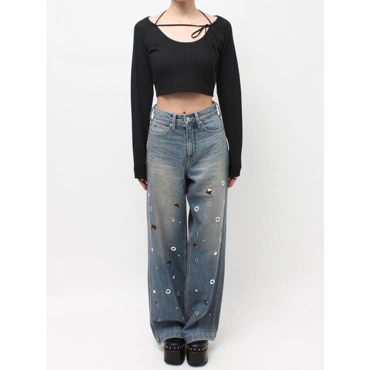 ストラップデザインリブニットトップス | EVRIS | 詳細画像50 