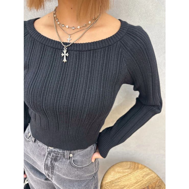 2WAYバックリボンニットトップス | EVRIS | 詳細画像23 