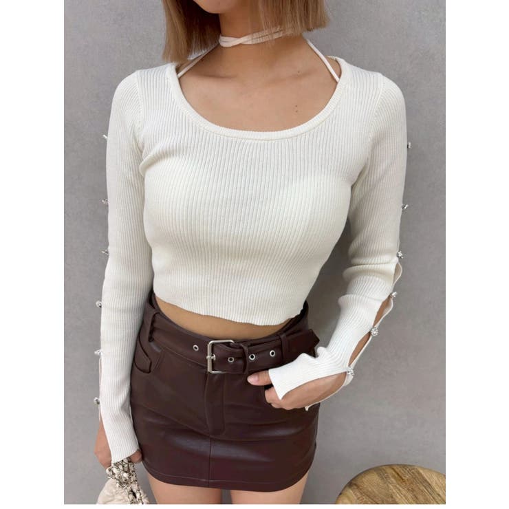 アームビジューニットトップス | EVRIS | 詳細画像22 