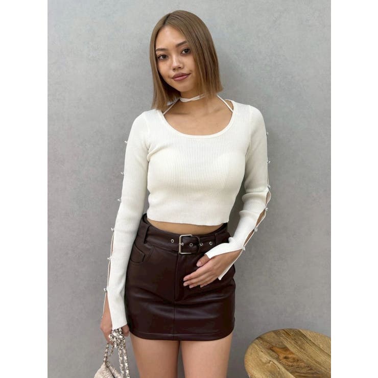 アームビジューニットトップス | EVRIS | 詳細画像23 