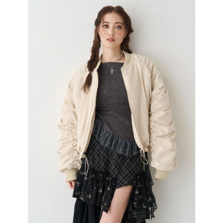 レースドッキングアシンメトリートップス | EVRIS | 詳細画像16 