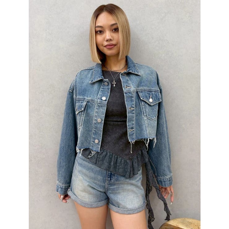 レースドッキングアシンメトリートップス | EVRIS | 詳細画像35 