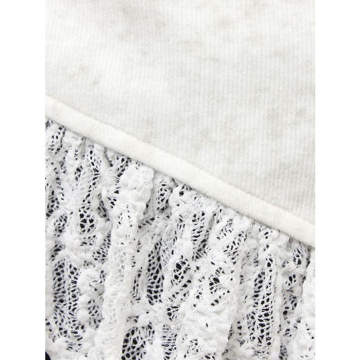 レースドッキングアシンメトリートップス | EVRIS | 詳細画像50 