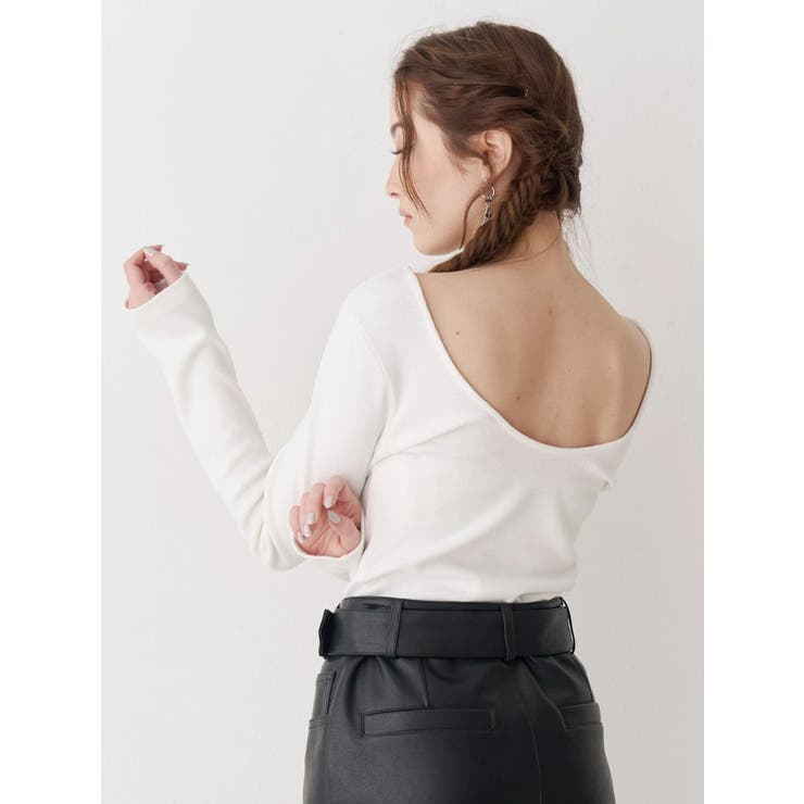 バックオープンショートリブトップス | EVRIS | 詳細画像1 