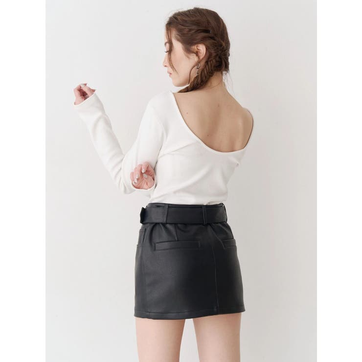 バックオープンショートリブトップス | EVRIS | 詳細画像11 