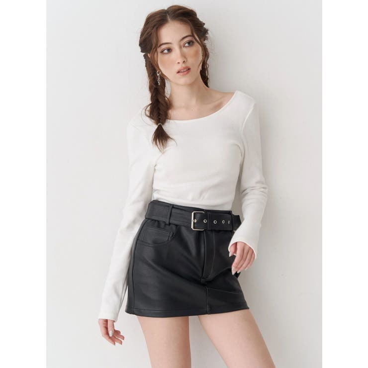 バックオープンショートリブトップス | EVRIS | 詳細画像12 