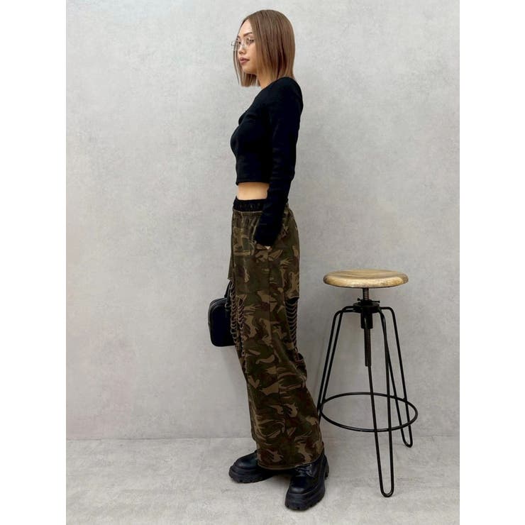 バックオープンショートリブトップス | EVRIS | 詳細画像24 