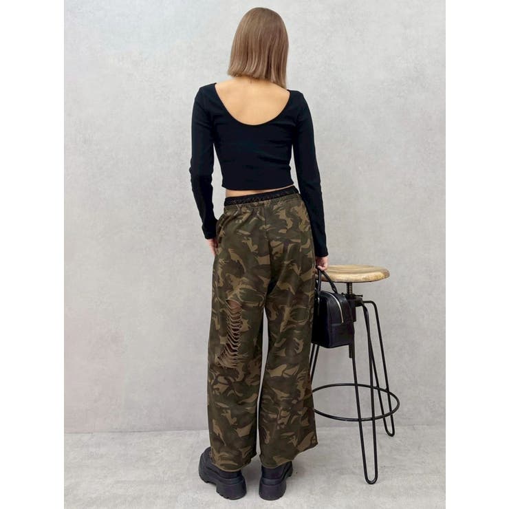 バックオープンショートリブトップス | EVRIS | 詳細画像25 