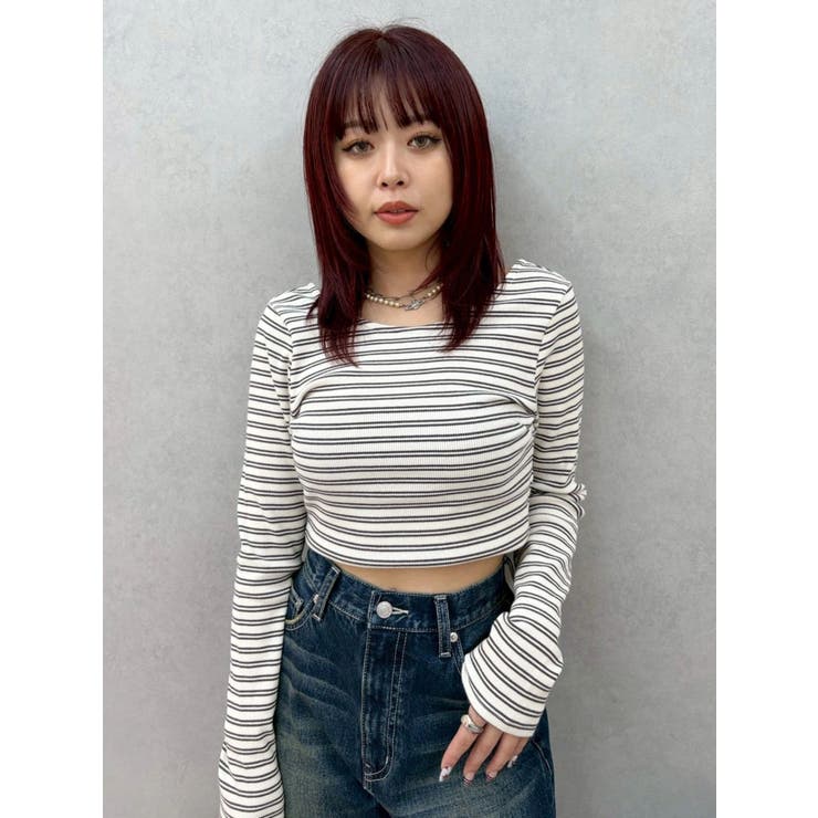 バックオープンショートリブトップス | EVRIS | 詳細画像29 