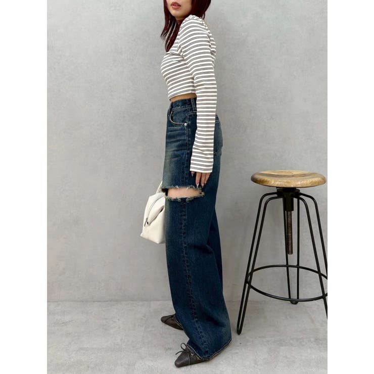 バックオープンショートリブトップス | EVRIS | 詳細画像31 