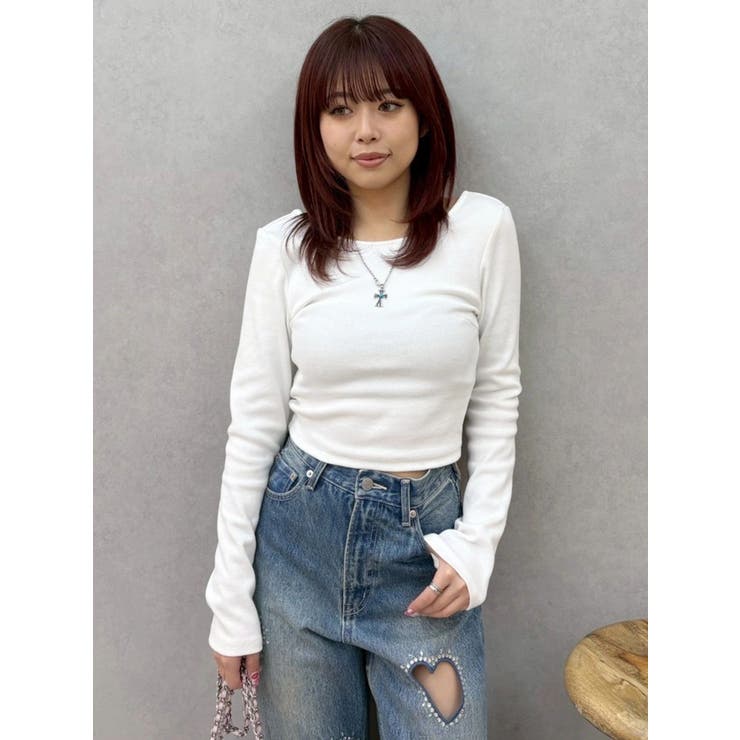 バックオープンショートリブトップス | EVRIS | 詳細画像36 