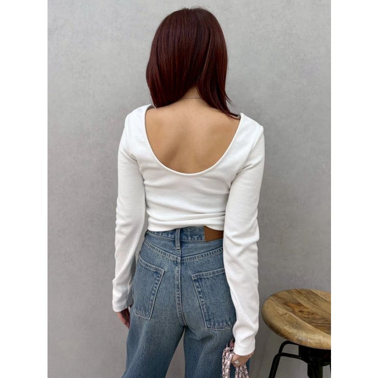 バックオープンショートリブトップス | EVRIS | 詳細画像38 