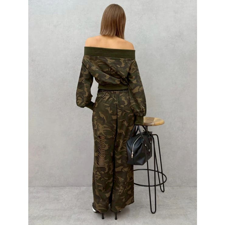 フロントジップオフショルスウェットトップス【セットアップ着用可能】 | EVRIS | 詳細画像33 