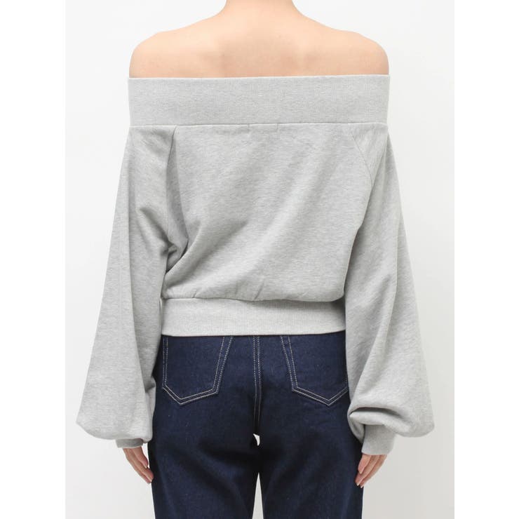 フロントジップオフショルスウェットトップス【セットアップ着用可能】 | EVRIS | 詳細画像38 