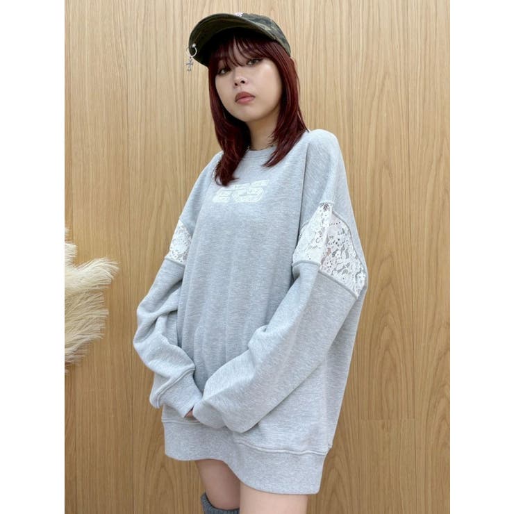 レースEmbroideryスウェットトップス | EVRIS | 詳細画像10 