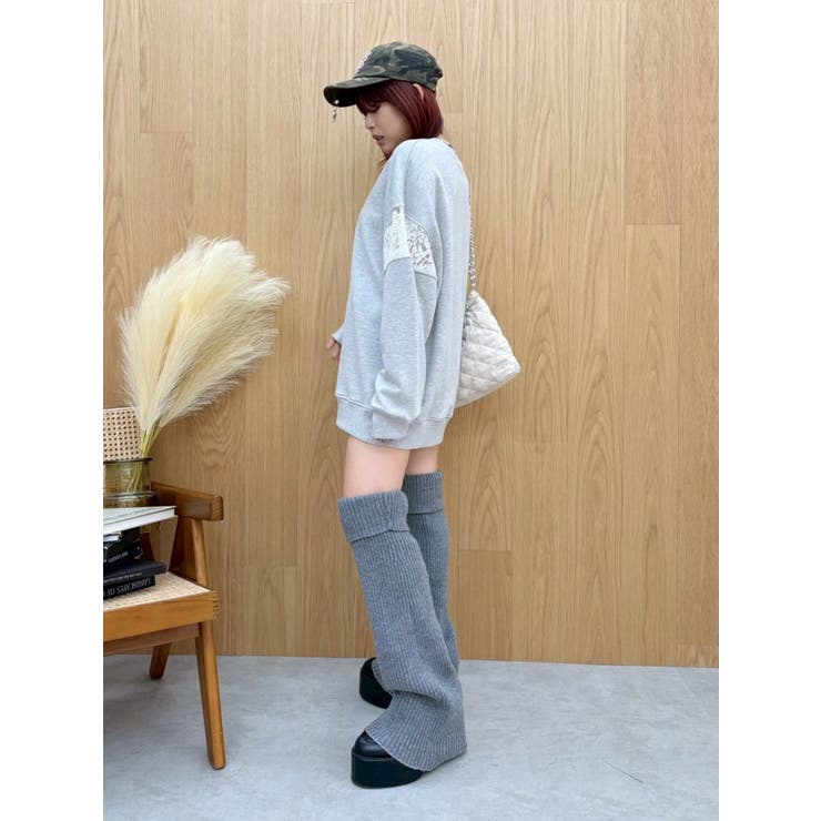 レースEmbroideryスウェットトップス | EVRIS | 詳細画像12 