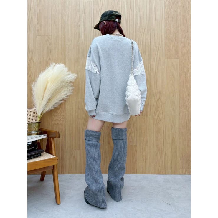 レースEmbroideryスウェットトップス | EVRIS | 詳細画像13 