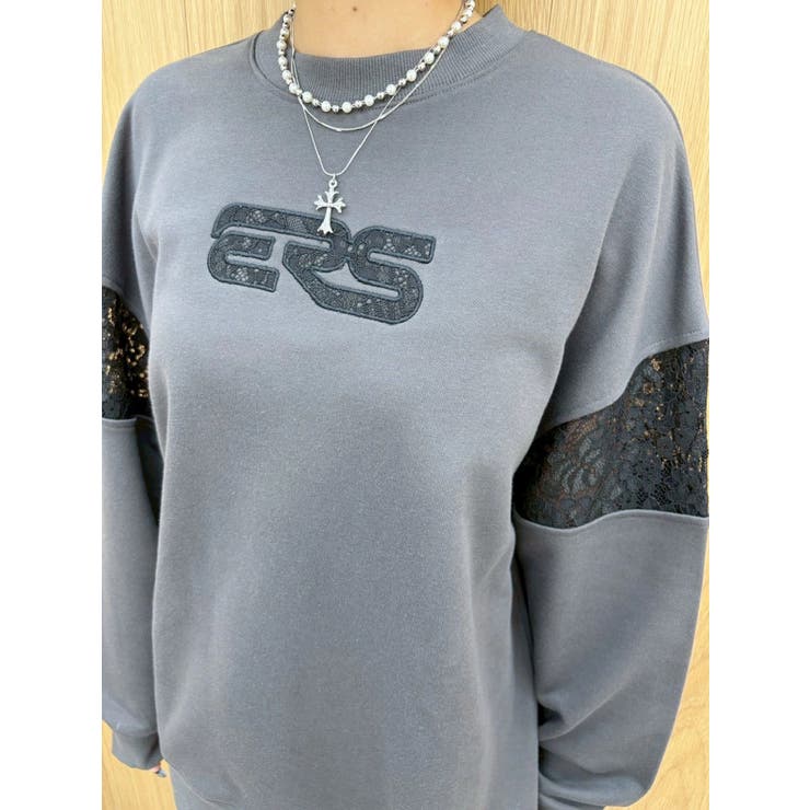 レースEmbroideryスウェットトップス | EVRIS | 詳細画像14 