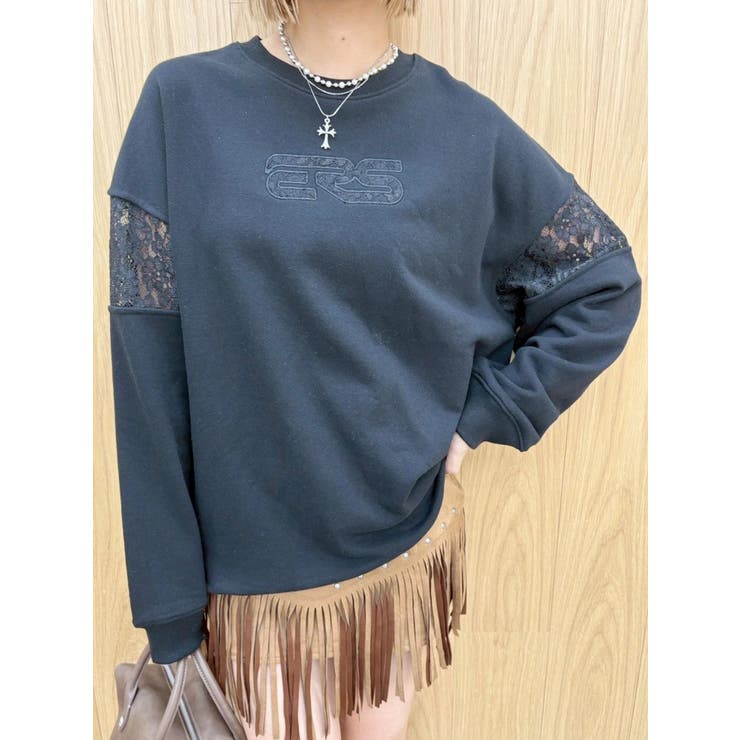 レースEmbroideryスウェットトップス | EVRIS | 詳細画像20 