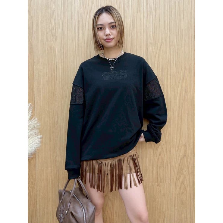 レースEmbroideryスウェットトップス | EVRIS | 詳細画像21 