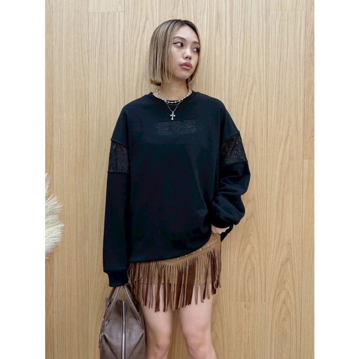 レースEmbroideryスウェットトップス | EVRIS | 詳細画像44 