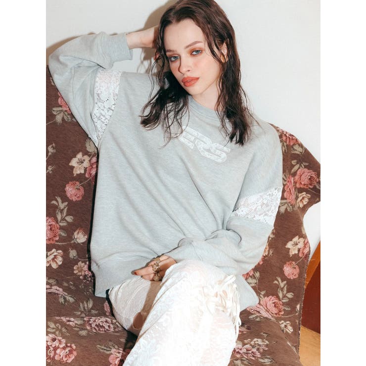 レースEmbroideryスウェットトップス | EVRIS | 詳細画像50 