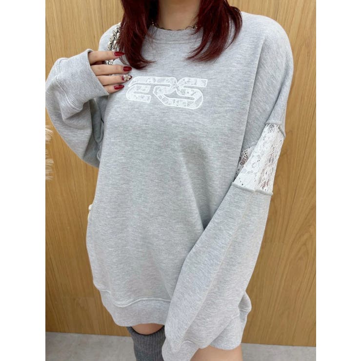 レースEmbroideryスウェットトップス | EVRIS | 詳細画像8 